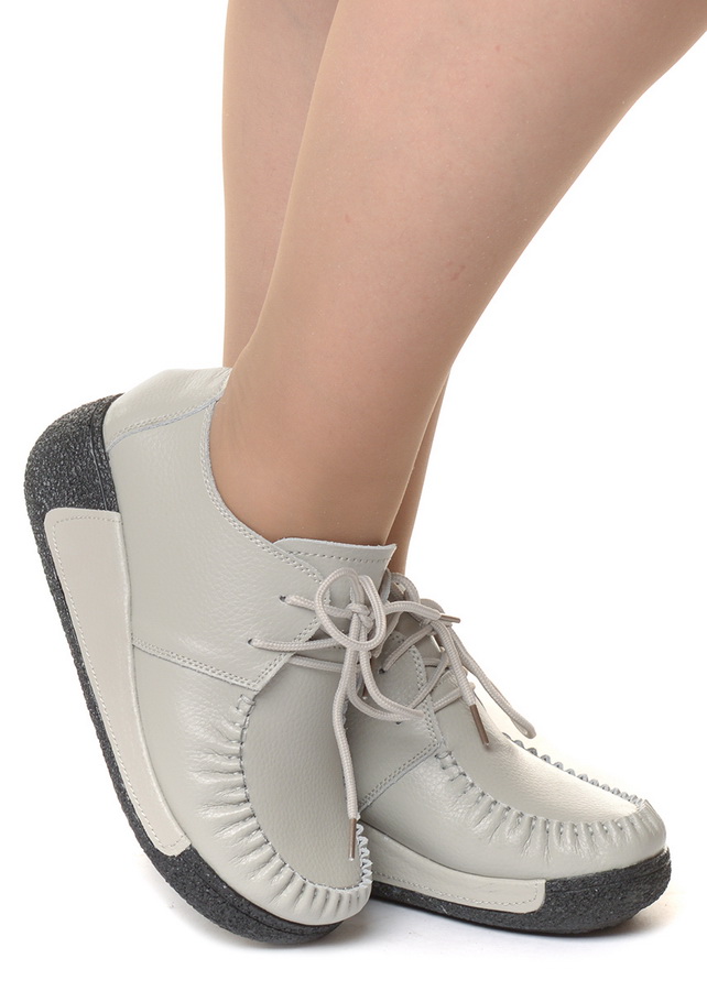 женские мокасины на шнурке натуральная кожа binifoot/bnf тайвань