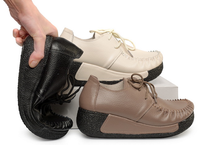 женские мокасины на шнурке натуральная кожа binifoot/bnf тайвань