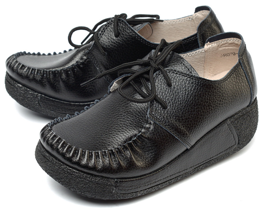 женские мокасины на шнурке натуральная кожа bnf тайвань