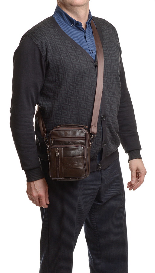 мужская сумка натуральная кожа zhenhuc