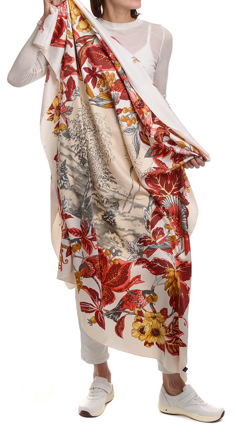 платок 100% шелк италия