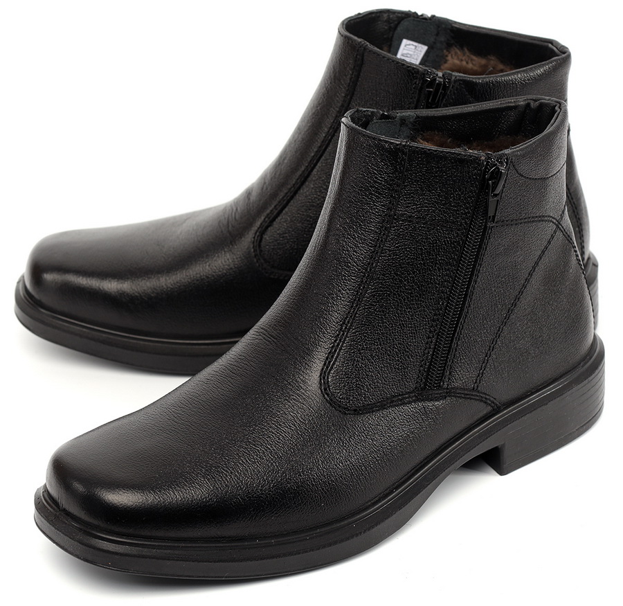 мужские ботинки натуральная кожа / натуральный мех отико беларусь