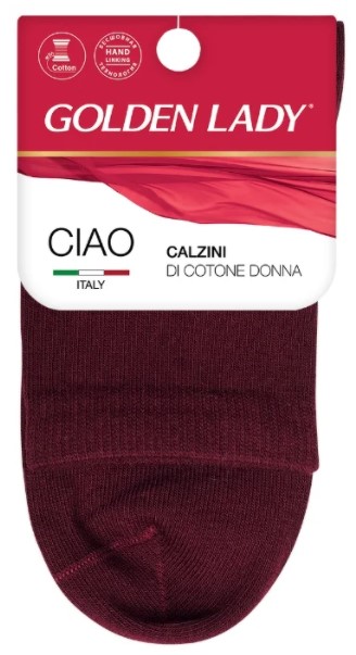 gld ciao носки женские хлопковые golden lady  mosto (лиловый) италия