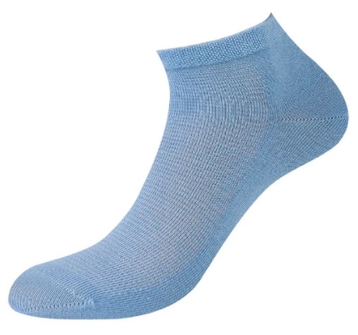 носки женские mini bamboo 2201 укороченные хлопок blu chiaro (голубой) minimi италия