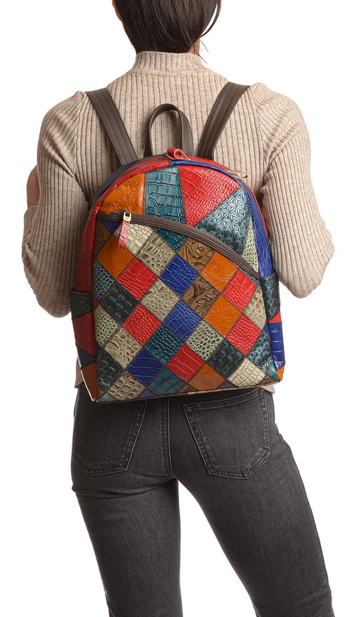 женский рюкзак натуральная кожа kikilok корея