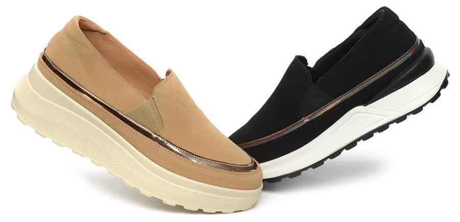 женские мокасины на танкетке натуральная кожа (замша) bnf тайвань