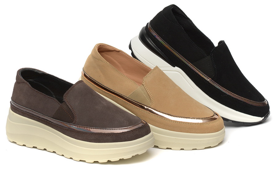 женские мокасины на танкетке натуральная кожа (замша) bnf тайвань