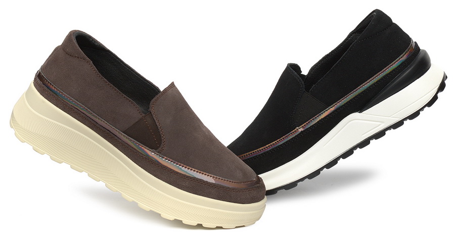 женские мокасины на танкетке натуральная кожа (замша) bnf тайвань