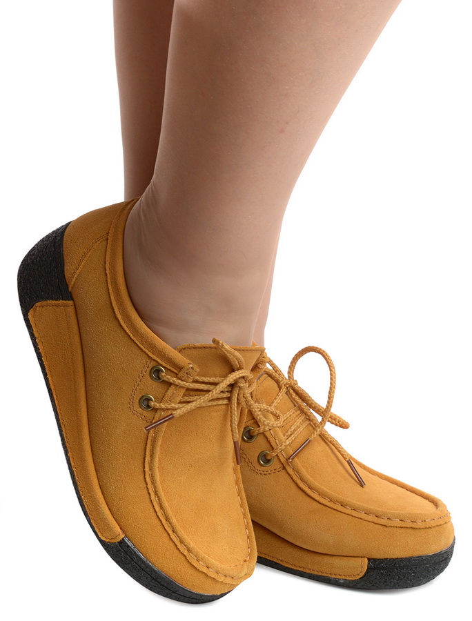 женские мокасины на танкетке натуральная кожа (замша) binifoot/bnf тайвань