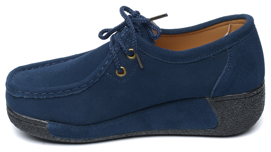 женские мокасины на танкетке натуральная кожа (замша) bnf тайвань