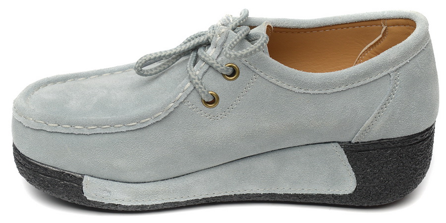 женские мокасины на танкетке натуральная кожа (замша) binifoot/bnf тайвань