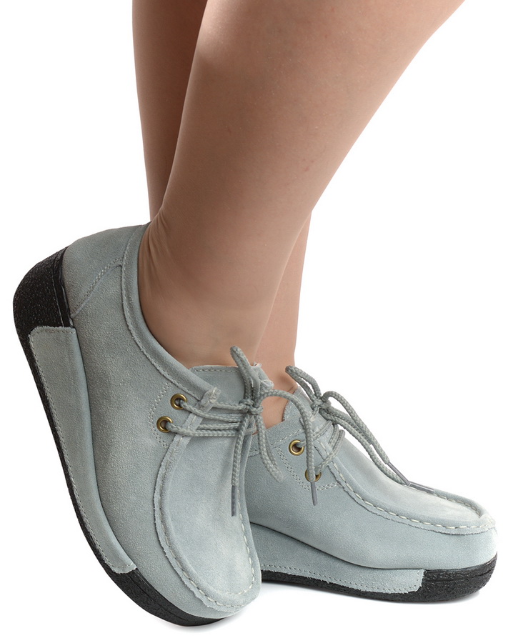 женские мокасины на танкетке натуральная кожа (замша) binifoot/bnf тайвань