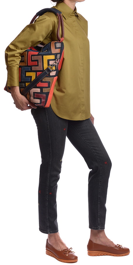 женская сумка натуральная кожа  kikilok корея