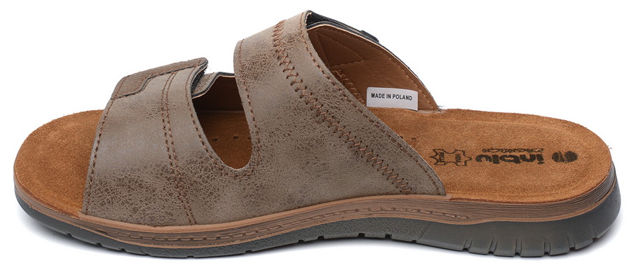 мужские сабо экокожа/стелька натуральная кожа inblu