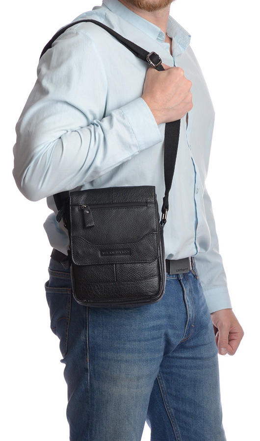 мужская сумка натуральная кожа allan marco 