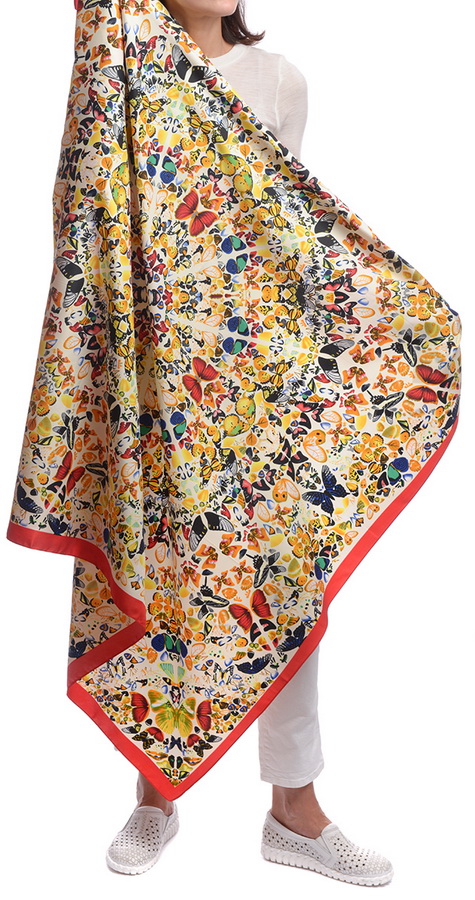 платок 100% шелк италия