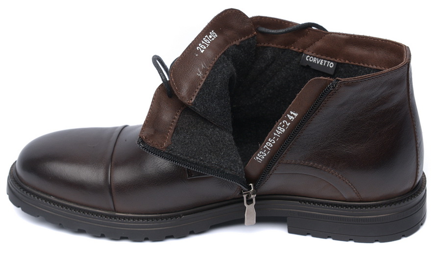 мужские ботинки натуральная кожа / байка corvetto