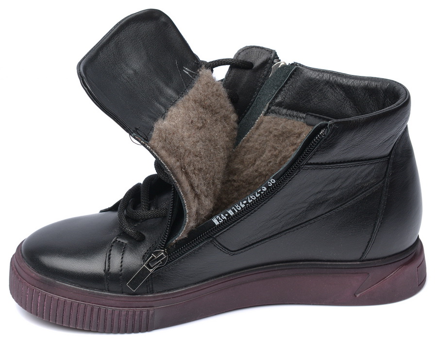 женские ботинки натуральная кожа/шерсть  corvetto