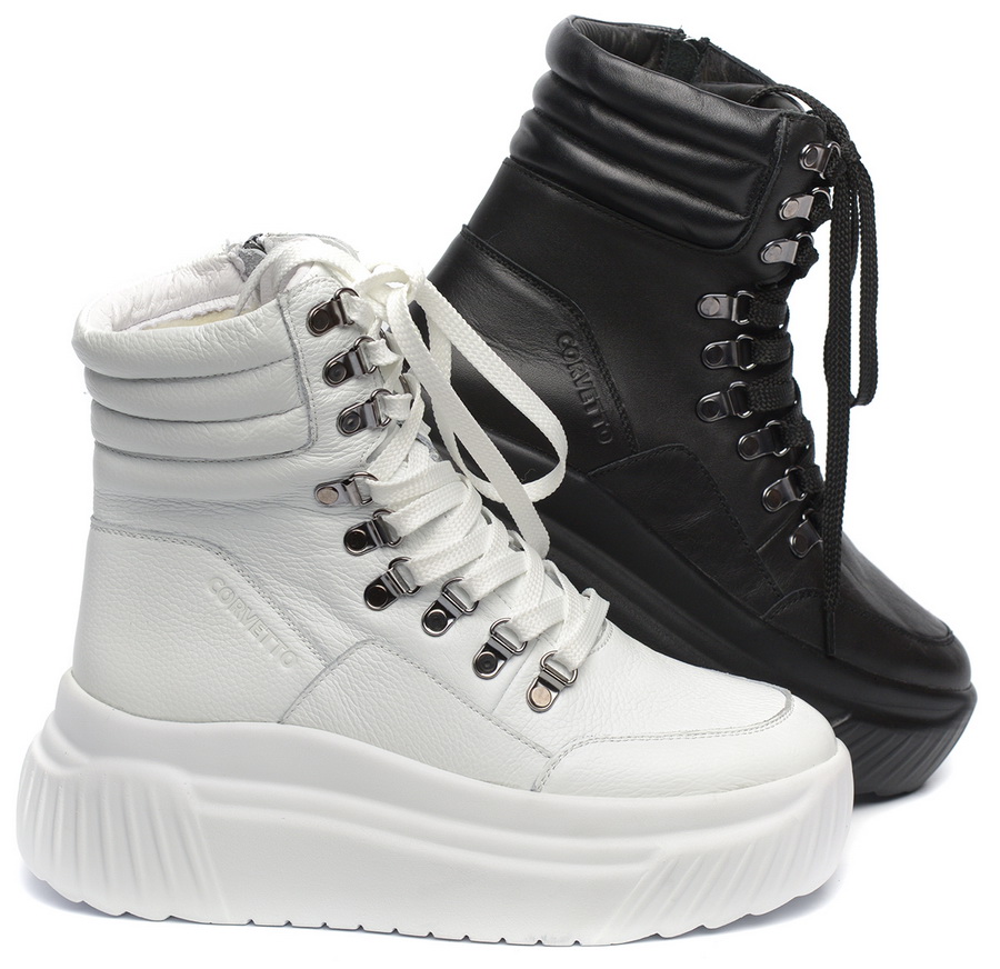 женские ботинки натуральная кожа / шерсть corvetto италия