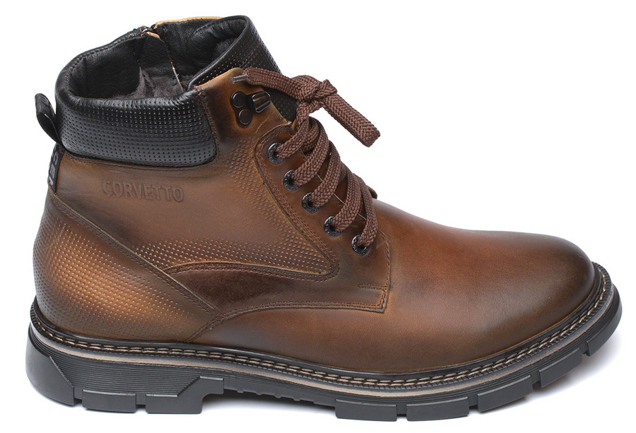 мужские ботинки натуральная кожа / натуральный мех corvetto