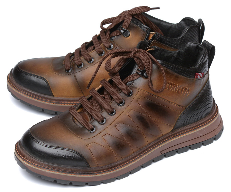 мужские кроссовки натуральная кожа / шерсть corvetto