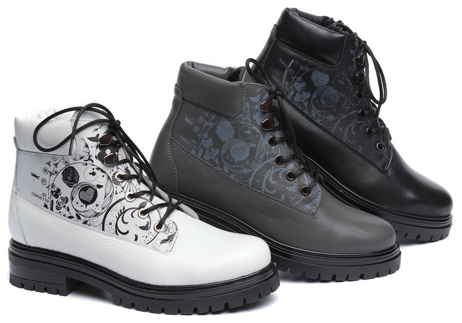 женские ботинки натуральная кожа / шерсть corvetto италия