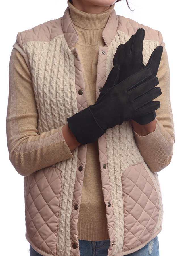 перчатки женские  дубленка/мутон