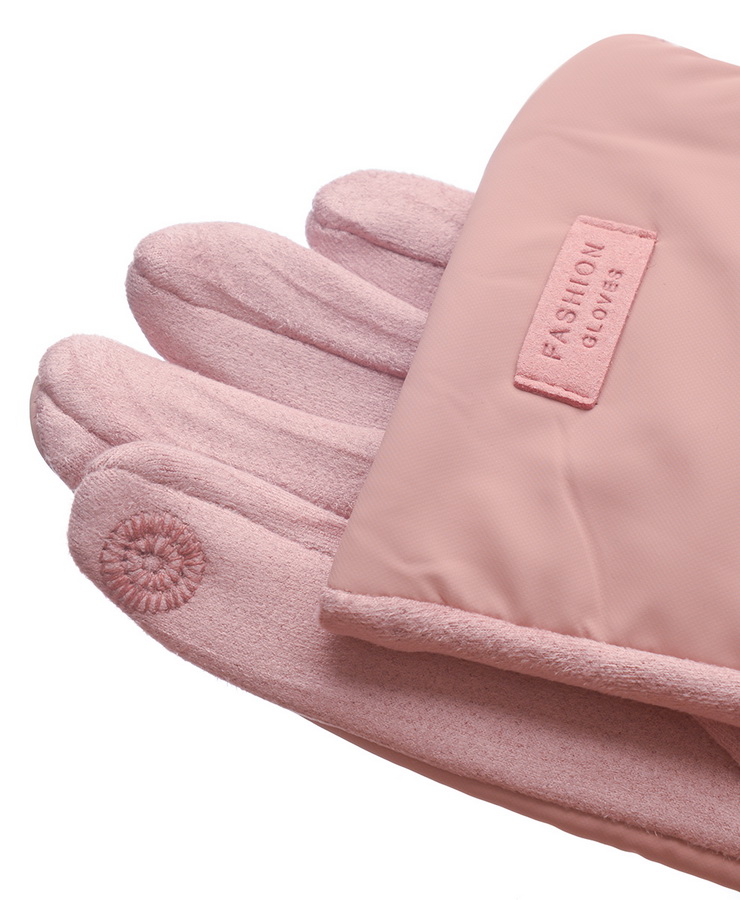 женские перчатки трикотаж на флисе