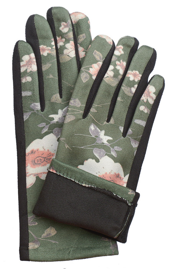 женские перчатки трикотаж на флисе