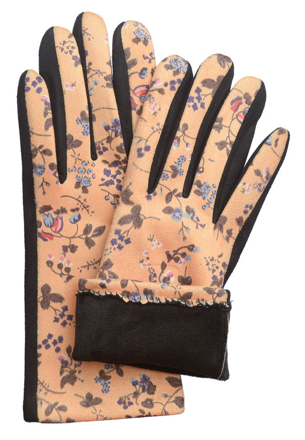 женские перчатки трикотаж на флисе