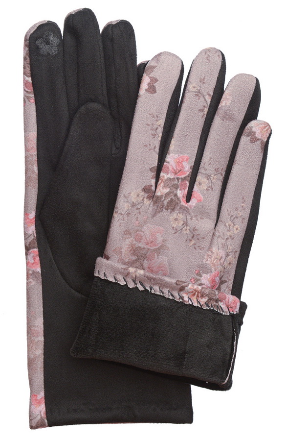 женские перчатки трикотаж на флисе