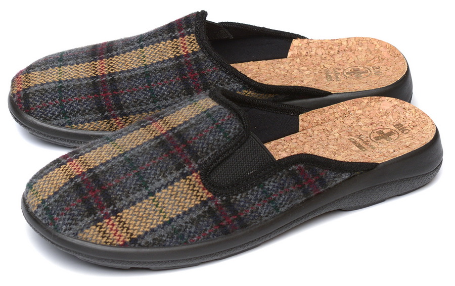 мужские тапочки текстиль adanex польша