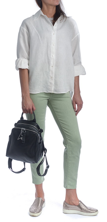 женская сумка-рюкзак натуральная кожа  kikilok корея