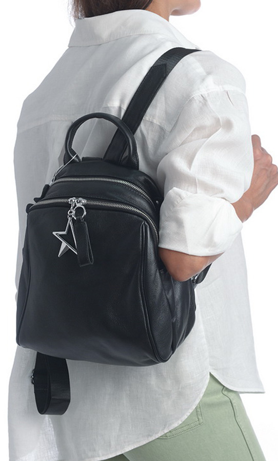 женская сумка-рюкзак натуральная кожа  kikilok корея