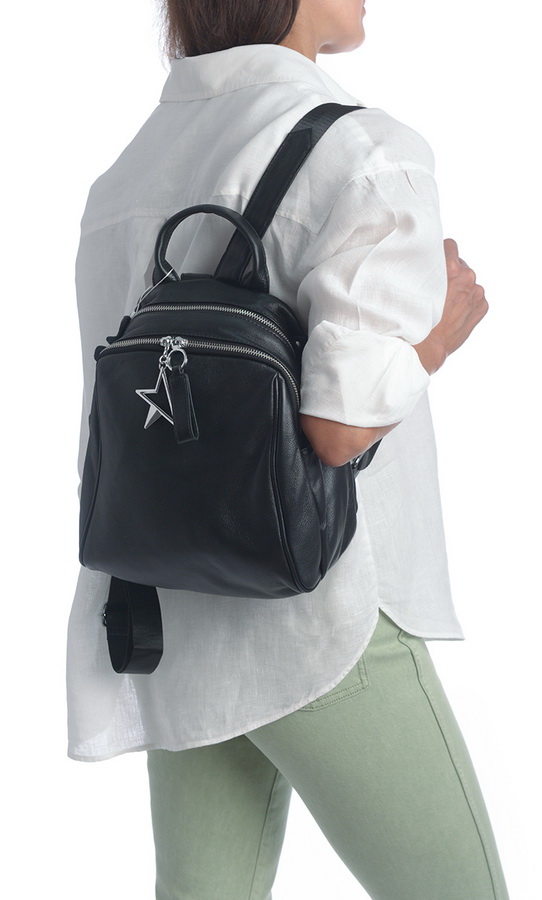 женская сумка-рюкзак натуральная кожа  kikilok корея