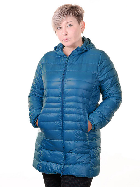 ультралёгкая пуховая куртка длинная  l(42)-7xl(58) 