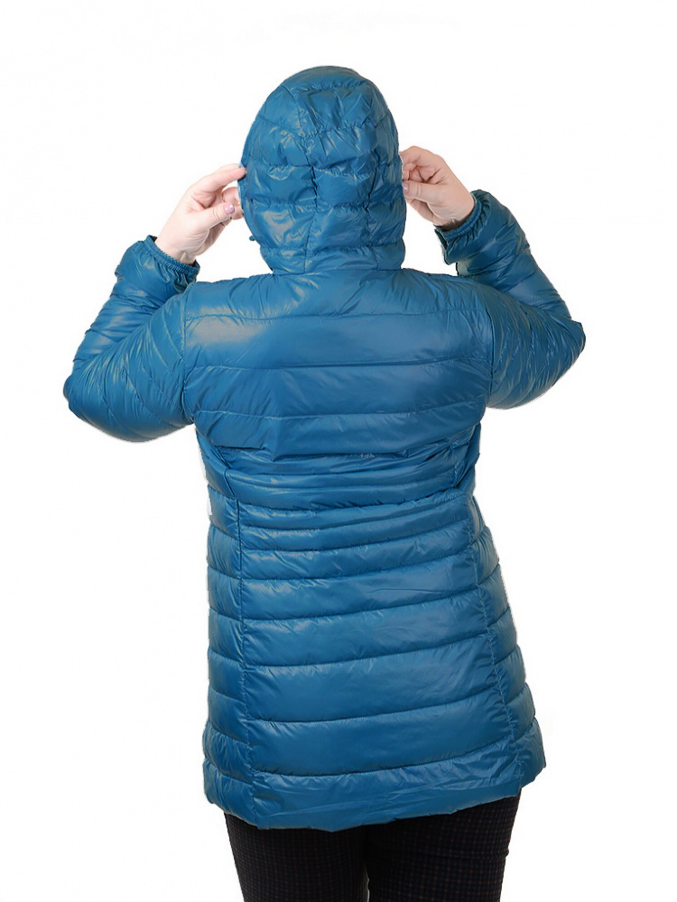ультралёгкая пуховая куртка длинная  l(42)-7xl(58) 