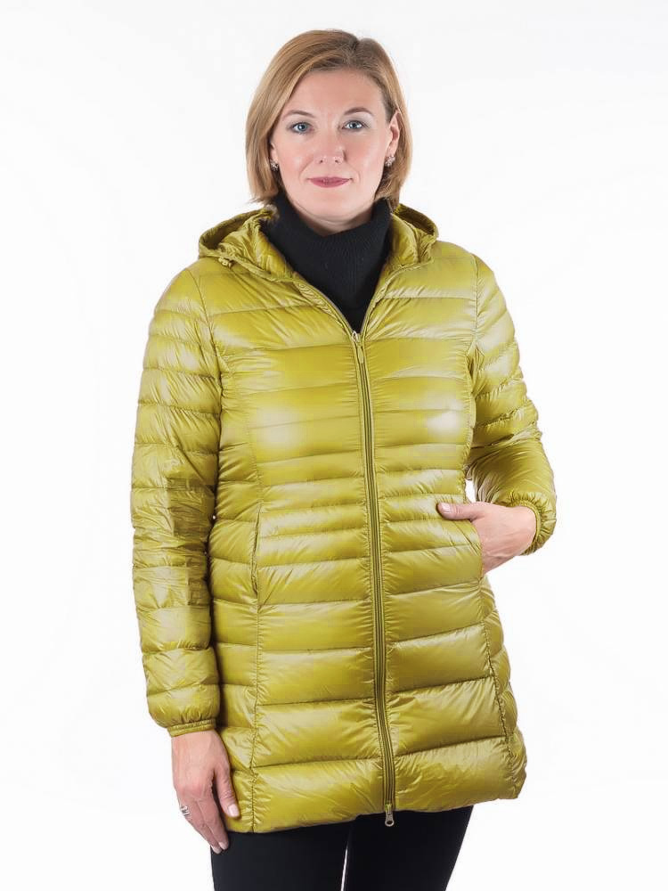 ультралёгкая пуховая куртка длинная  l(42)-7xl(58) 