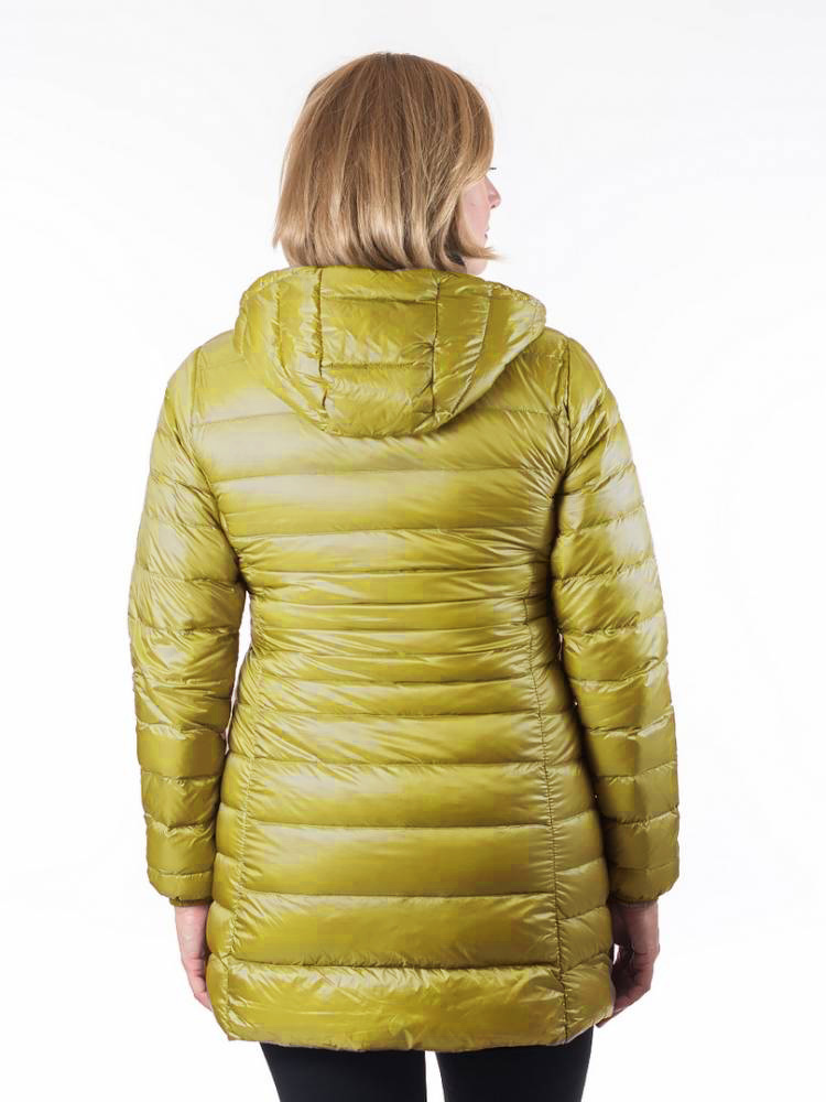 ультралёгкая пуховая куртка длинная  l(42)-7xl(58) 