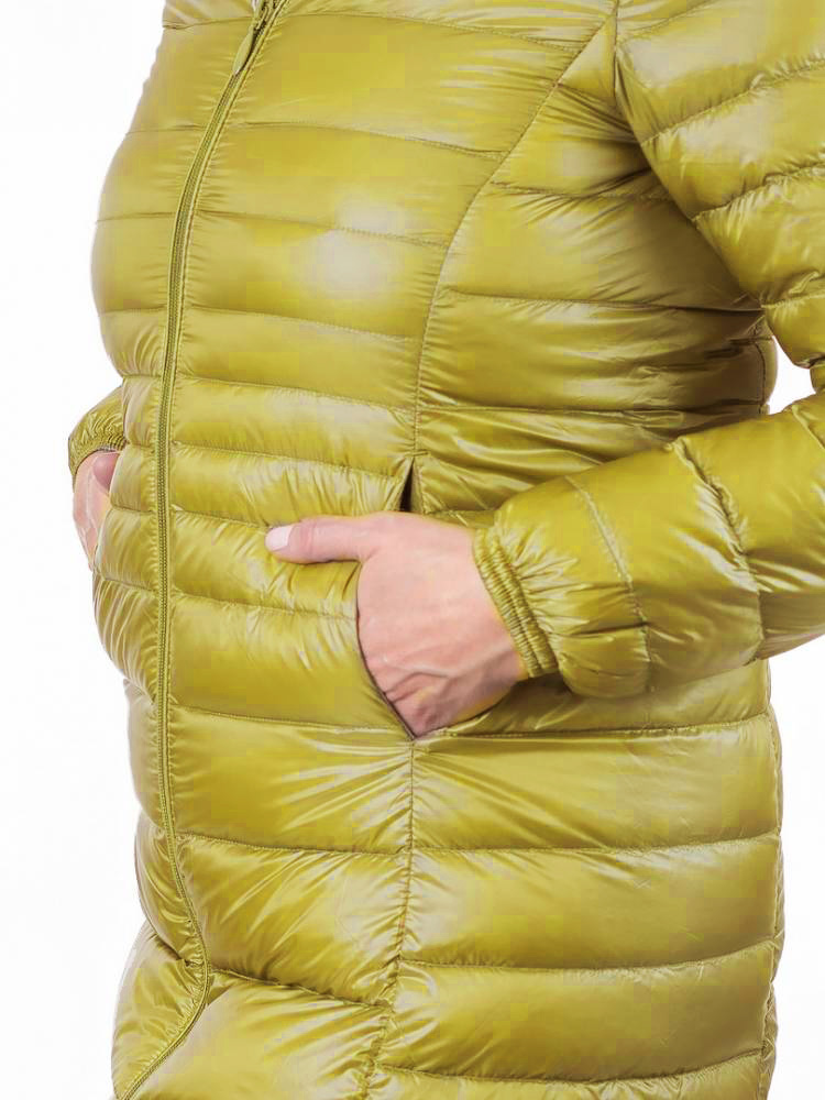 ультралёгкая пуховая куртка длинная  l(42)-7xl(58) 