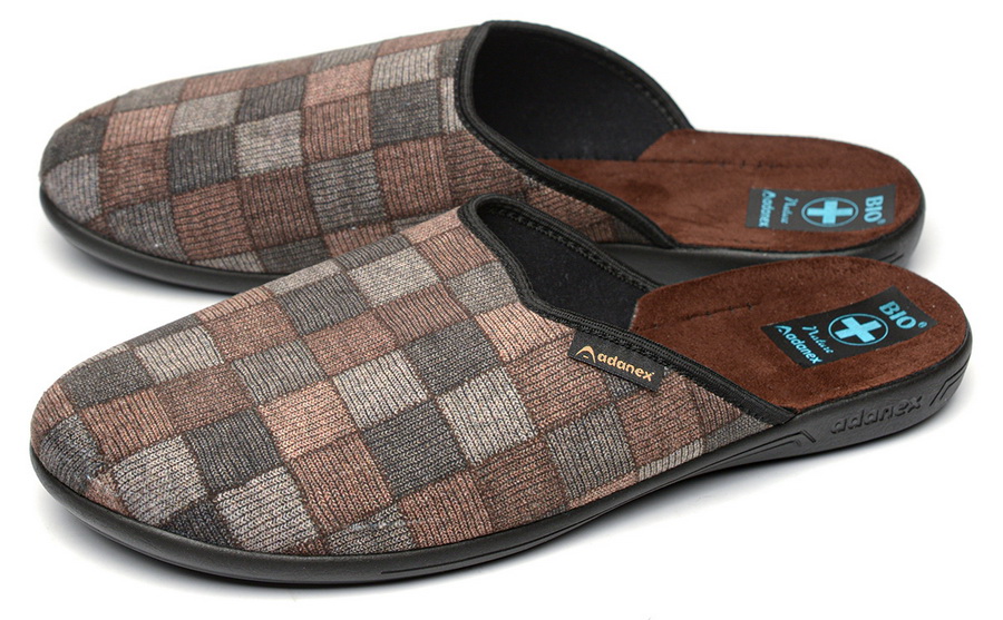 мужские тапочки текстиль adanex польша