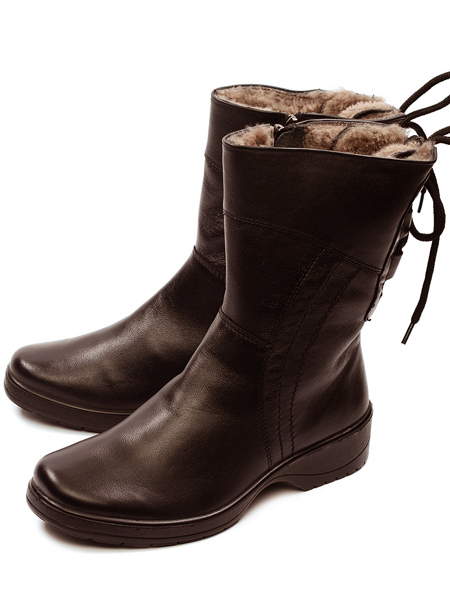 женские полусапоги натуральная кожа / шерсть росвест россия