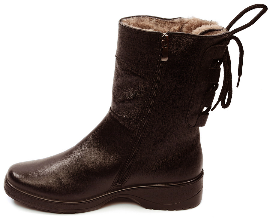 женские полусапоги натуральная кожа / шерсть росвест россия