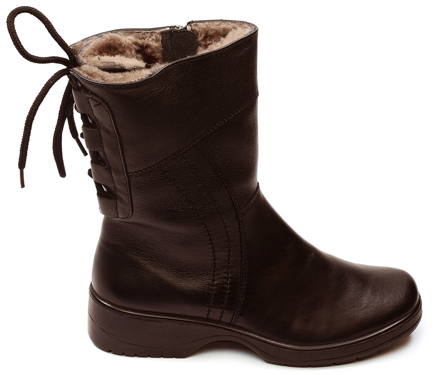 женские полусапоги натуральная кожа / шерсть росвест россия