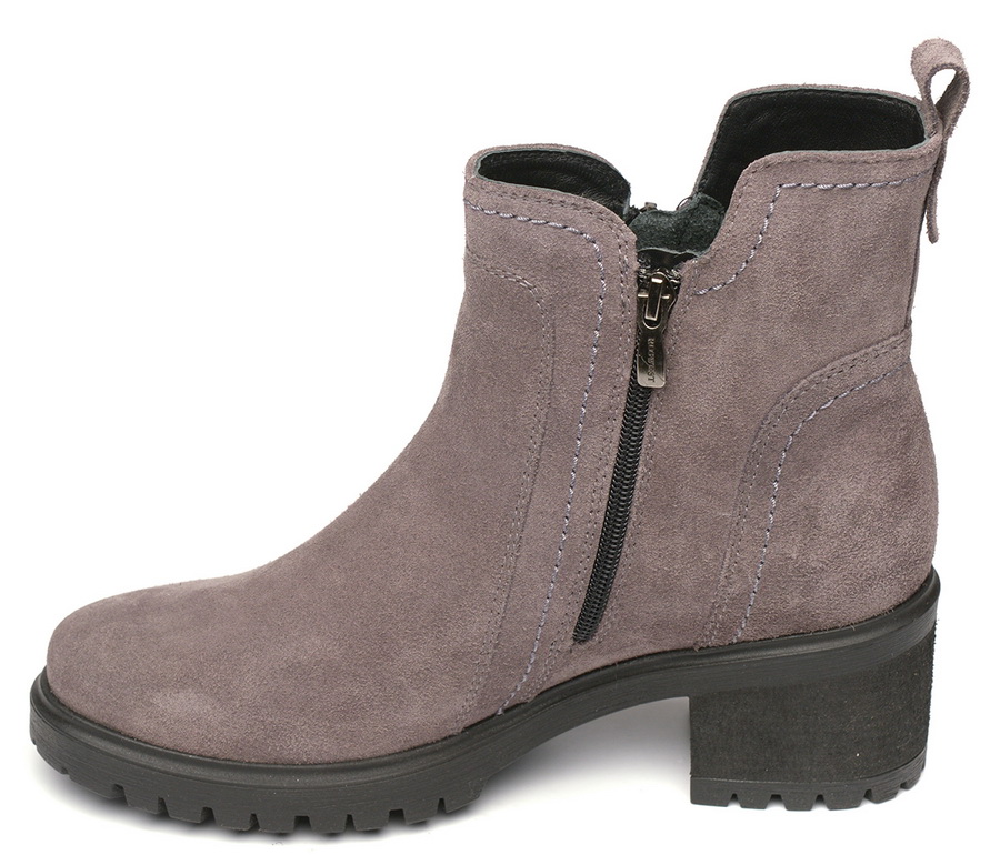 женские полусапоги натур кожа (велюр)/ шерсть росвест россия