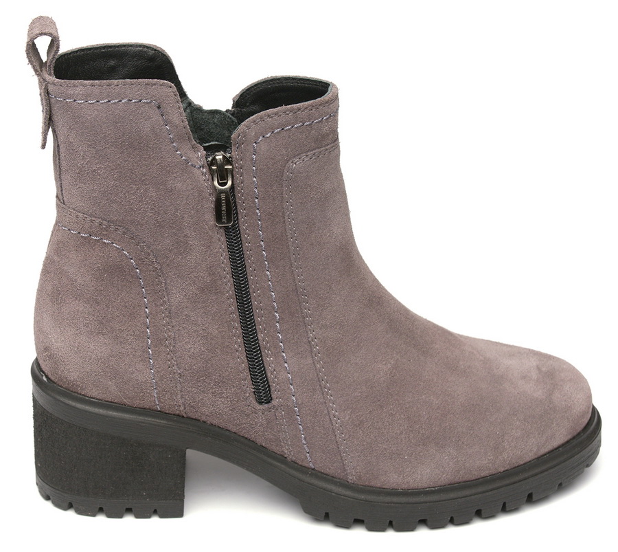 женские полусапоги натур кожа (велюр)/ шерсть росвест россия