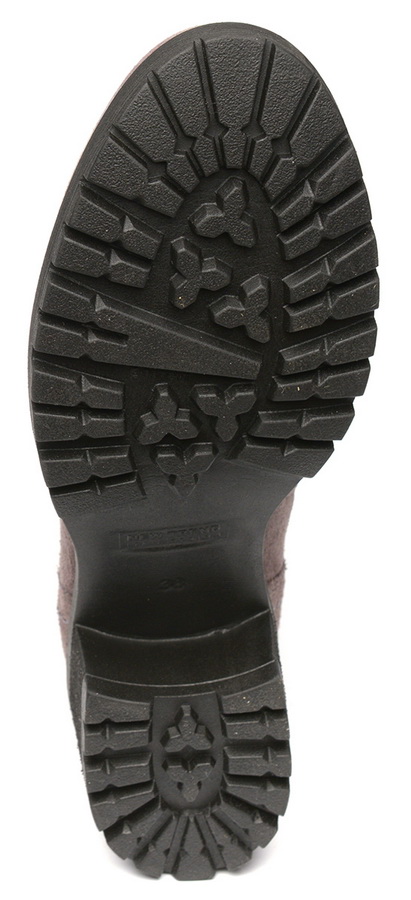 женские полусапоги натур кожа (велюр)/ шерсть росвест россия