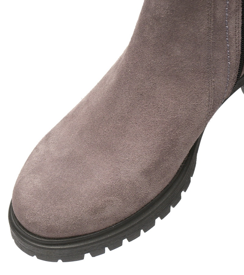 женские полусапоги натур кожа (велюр)/ шерсть росвест россия