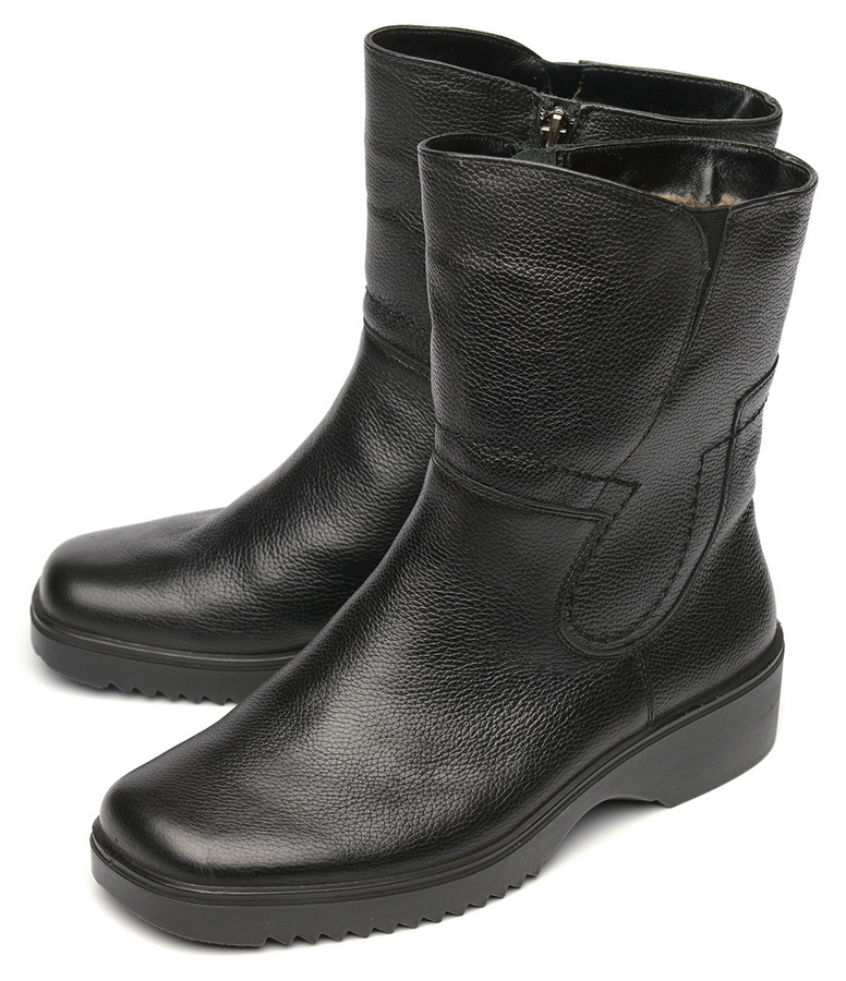 женские полусапоги натуральная кожа  / натуральный мех марко беларусь