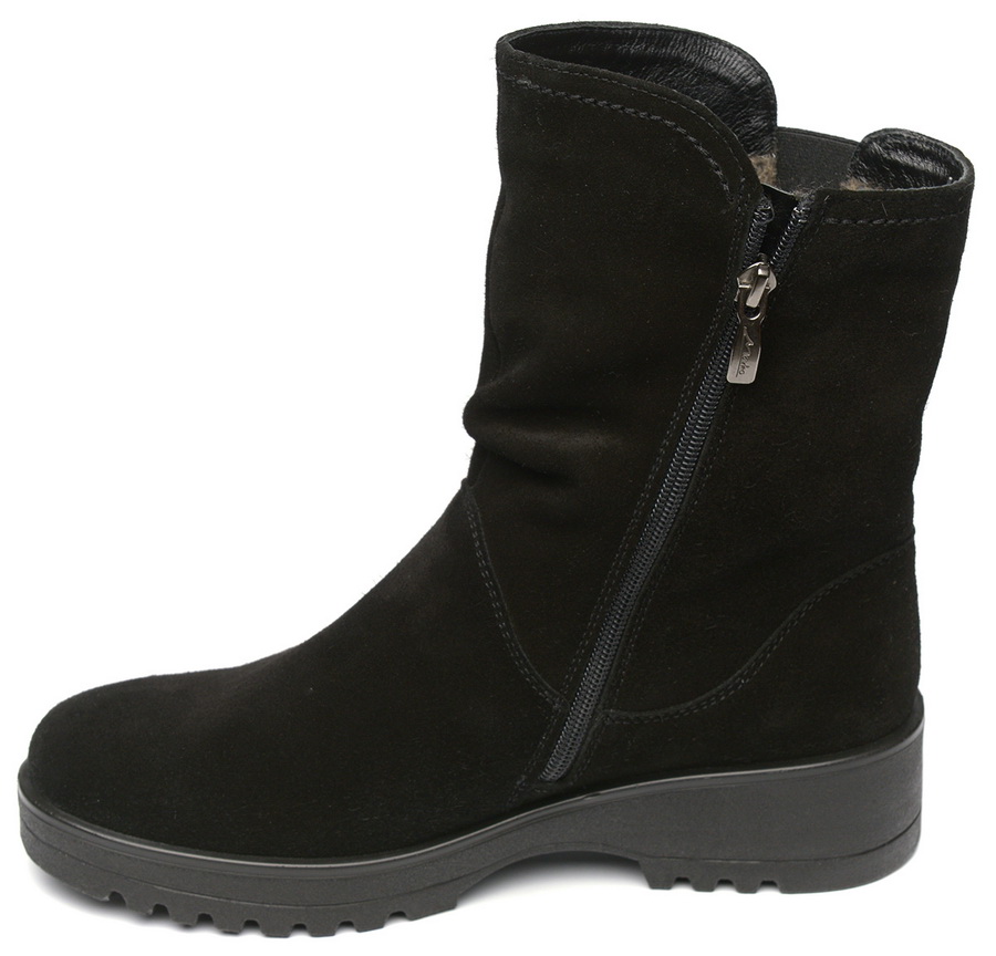 женские полусапоги натуральная кожа (велюр)  / шерсть марко беларусь